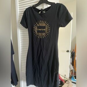 Bebe black cutout back dress
